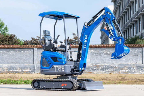 TYPHON TERROR XIX STORM Mini Excavator – 4000 lb Trench Digger with Boom