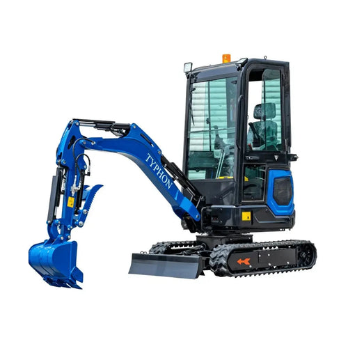 TYPHON 18 FLEX PRO 1.8 Ton Mini Excavator USA with 12 Attachments