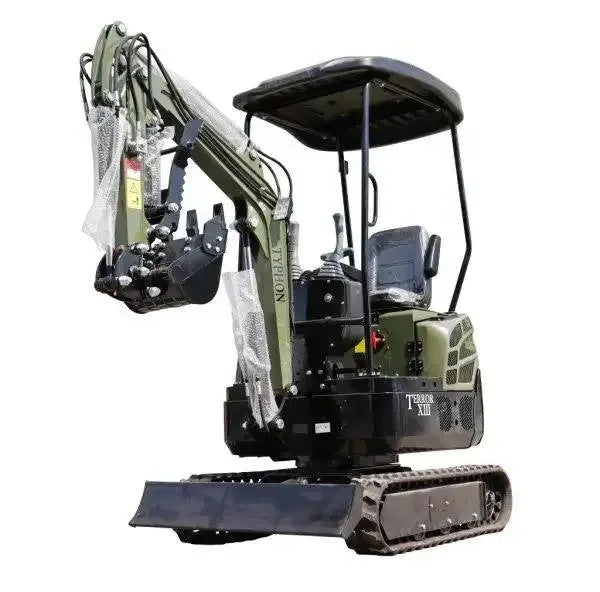 TYPHON TERROR XIII Mini Excavator – 1.3 Ton Trench Digger with Canopy, Hydraulic
