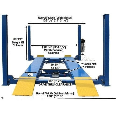 Atlas 412 12,000 lb Commercial 4-Post Lift