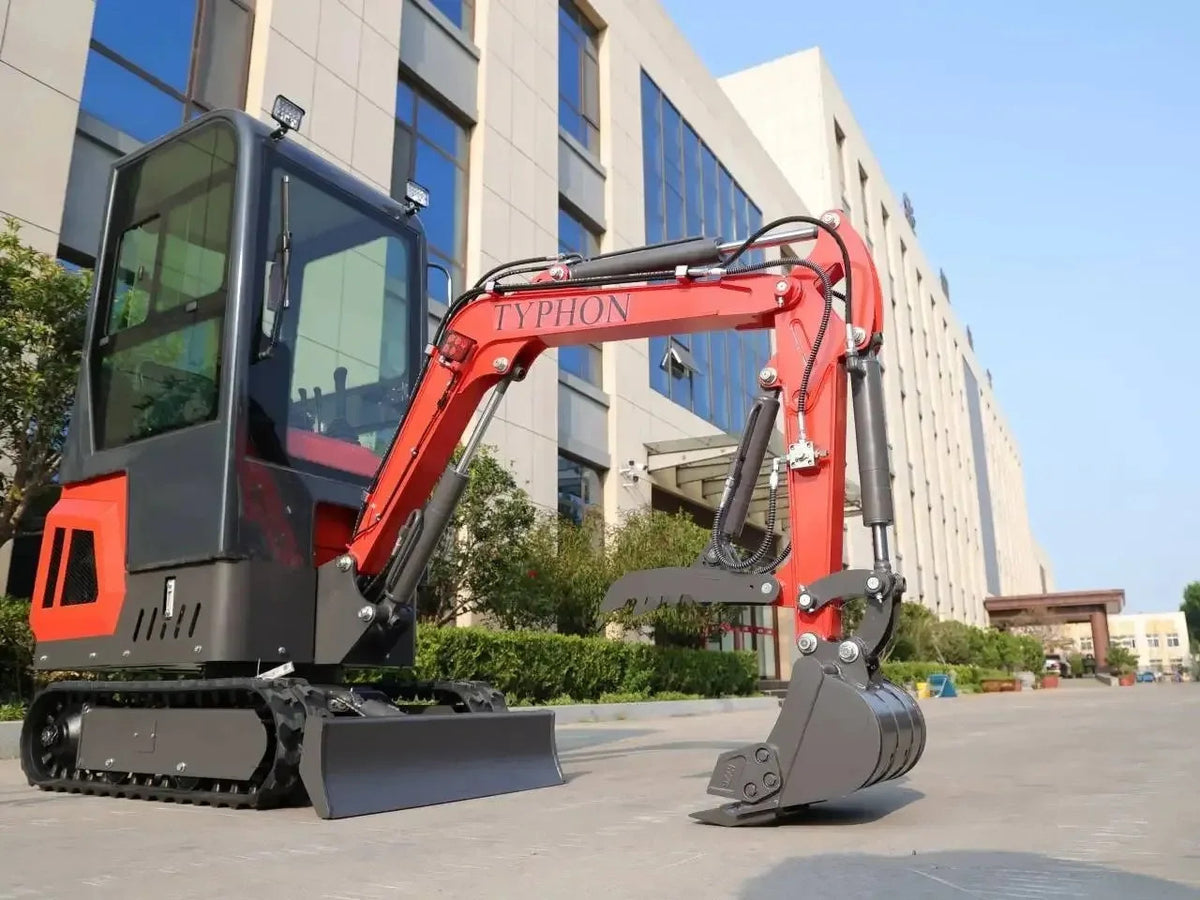 TYPHON TERROR ONE Mini Excavator – 1.1 Ton Trench Digger with Cabin, Hydraulic T