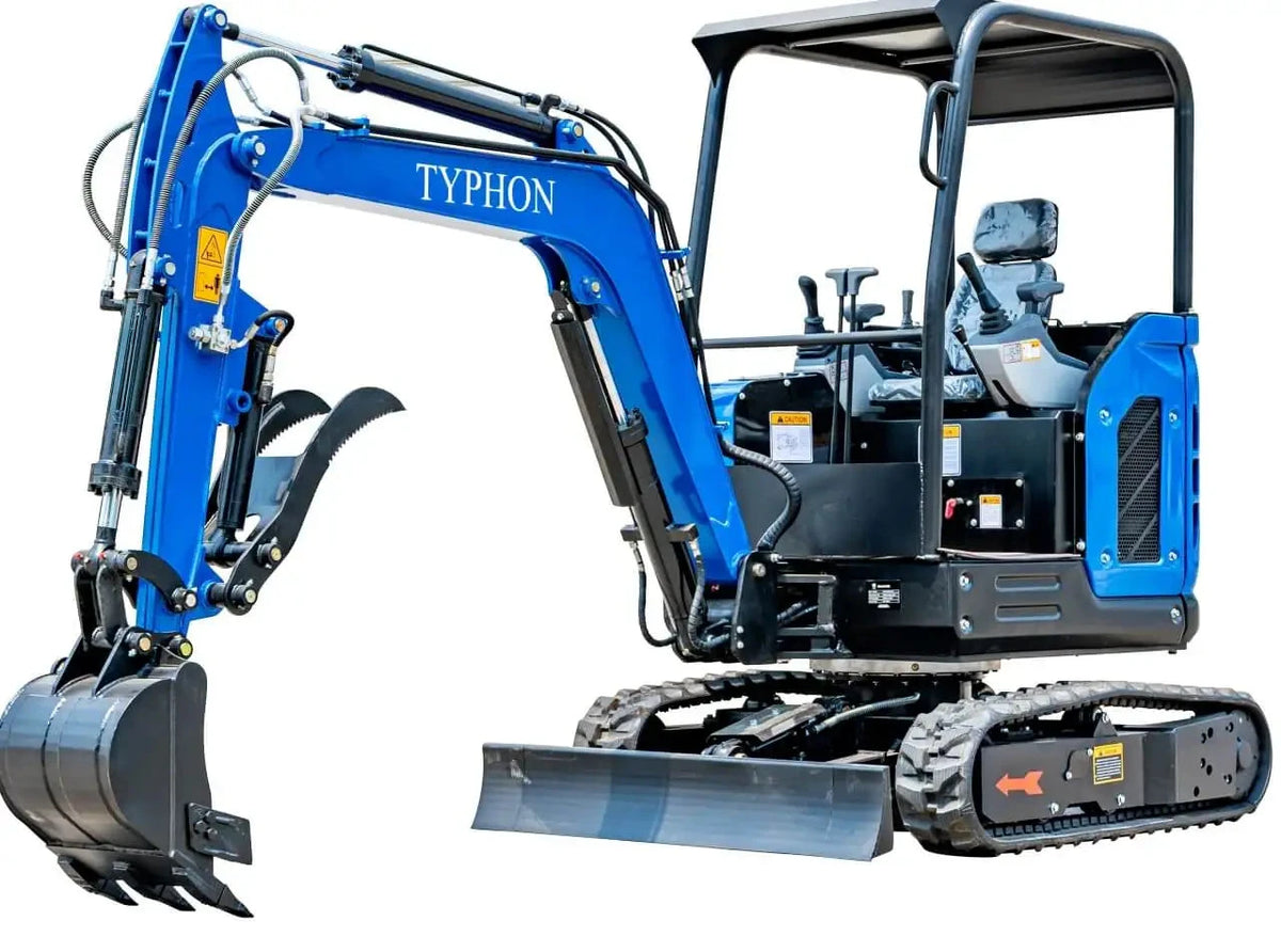 TYPHON TERROR X2 STORM Mini Excavator 2.5 Ton Diesel Kubota V1505 25HP...