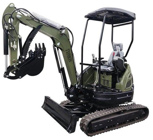 TYPHON TERROR XXV 2.5 Ton Mini Excavator, Kubota Diesel Engine USA