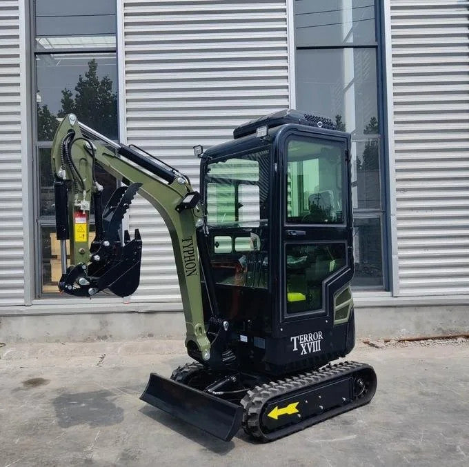 Green TYPHON TERROR XVIII Prestige 2 Ton Mini Excavator KUBOTA Diesel Engine USA